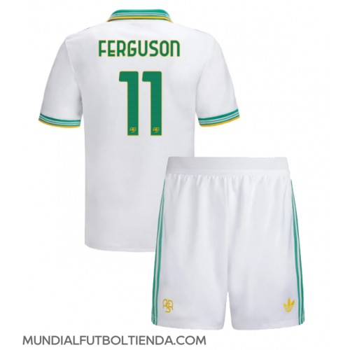 Camiseta AS Roma Evan Ferguson #11 Tercera Equipación Replica 2025-26 para niños mangas cortas (+ Pantalones cortos)
